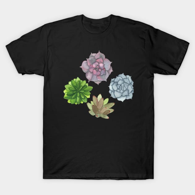 Succulents T-Shirt by WoodlandElm